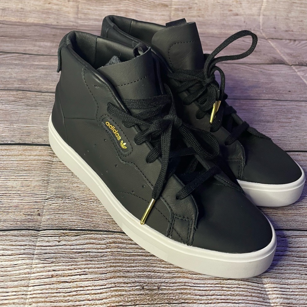 Adidas Sleek Black Mid NWT No Box Size 7-7.5 (see below)